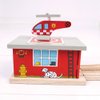 Bigjigs Rail, Firestation Shed, Wooden Toys, Bigjigs Train Accessories, Wooden Fire Station, Wooden Shed, Rescue Vehicles Toys, Wooden Train Sets, Wooden Toys for 3 4 5 Year Olds