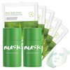 5PCS Green Tea Face Sheet Masks Set, 2PCS Oil Control Long Lasting Moisturizing Blackhead Remover Facial Mask Clay Stick, Deep Pore Cleansing Face Mask Skin Care for All Skin Types（7PCS）
