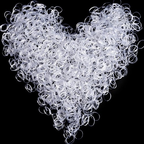 Hicarer Pack of 2000 Mini Rubber Bands Soft Hair Elastics Braiding Bands for Children Hair, Small Dreadlocks, Wedding Hairstyle and More (Clear)