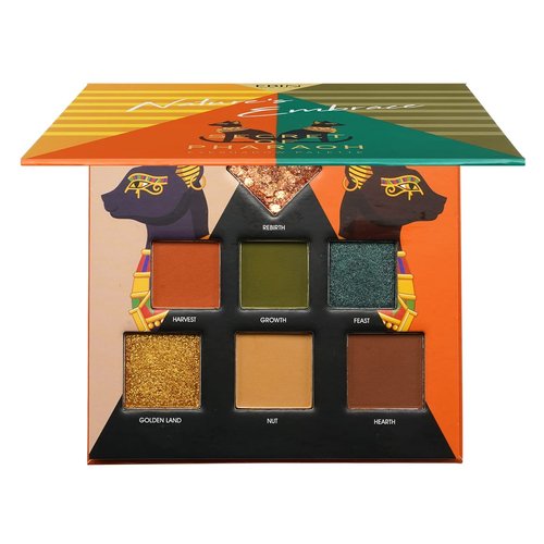 EBIN NEW YORK Secret of Pharaoh Eye Shadow Palette, NATURE'S EMBRACE, High-Pigmented, Long-Lasting Matte, and 7 Colors with Buttery Smooth – Set Includes Mirror