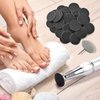 100pcs Foot File Sandpaper Disc with 1 Metal Shaft Replaceable Sanding Pads for Electric Foot Rasp Files Callus Cuticle Hard Dead Skin Removal Pedicure Tools,HJ-NF037 (120 Grit)