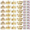 SENONAPO 50 Pcs Foam Crowns Kids Princess Tiaras Crowns Bulk with 2 Styles DIY Diamond Sticker Making Kits for Kids Birthday Party Supplies