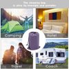 Sleeping Bag Liner, Travel & Camping Sheet for Adults, Lightweight and Compact Insert with Velcro - Comfortable Sleep Liners for Traveling, Hotel and Camping (Purple)