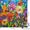 Bgraamiens Puzzle-Mosaic Art Flowers-1000 Pieces Mosaic Art Paper Puzzle for Adults, Stained Glass Art Puzzle with Flowers, Impossible Puzzle Color Challenge Flowers Puzzle for Adults