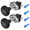 Joinfworld Golf Cart Headlight Switch Push Pull Type 12 Volt Universal Light Switch Button for Club Car, EZGO, Yamaha - 2Pcs