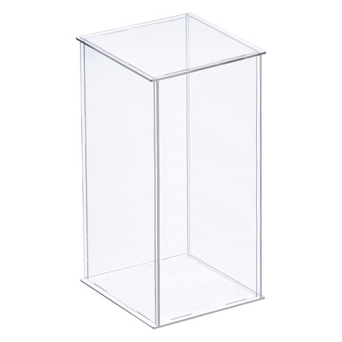 MECCANIXITY Acrylic Display Case Plastic Box Clear Assemble Dustproof Showcase 4.3x4.3x8 Inch for Collectibles Items