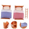 Miniature Dollhouse Bed Miniature Bunk Beds for Dollhouse, Dollhouse Bunk Beds Set 1 12 Scale, Doll House Furniture of Bunk Bed with Ladder, Dollhouse Furniture Decor