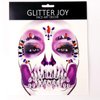 Day of the Death Face Jewels Crystals Face Gems Stick on Halloween Makeup Costume,4-Pack