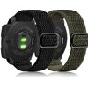 Olytop for Garmin Instinct/2 Solar Watch Bands, 22mm Soft Elastic Stretchy Nylon Ultra-light Wristband Replacement Strap Men Women for Garmin Instinct Tactical/Esports/Solar/Tide, Black+Green