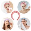 Beleki Spa Headband for Washing and Wristband Set Sponge Headband for Women Makeup Skincare Face Wash Headband Puffy Headwear Non Slip Thick Hair Accessory for Women & Girls