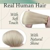 Sunny Clip in Hair Extensions Blonde Human Hair Clip in Extensions Platinum Blonde Clip in Hair Extensions Human Hair Blonde Hair Extensions Remy Hair Extensions Clip ins Blonde 7pcs 120g 18inch