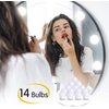 Brightown 14 Bulb Dimmable Hollywood Makeup Mirror Lights, 22Ft Adjustable Vanity Lighting Fixtures for Full Length Mirror (Mirror Not Included)