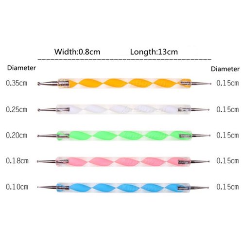 COMIART Ball Styluses Dotting Tool Set for Embossing Pattern Clay Sculpting,Nail Art