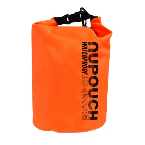 Nupouch Waterproof Dry Bag for Camping, Beach, Kayaking, Boating & outdoor Activities, 5 L, Orange