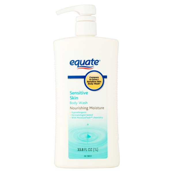 Equate Sensitive Skin Unscented Body Wash, 33.8 fl oz by Equate Beauty