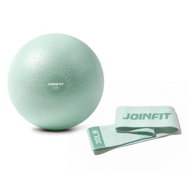 JOINFIT Pilates Ball with Resistance Bands Set, Yoga Ball 8 Inch Core Ball, Small Exercise Ball for Pilates, Yoga, Core Training, Physical Therapy, Balance, Stability, Stretching