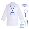 mifengda Doctor Scientist Costume Kids Lab Coat Costume and Goggles for Kids Children Scientist Doctor Costume Dress Up Kit with Goggles ID Card Magnifying Glass for Kids Halloween Costume Role Play