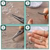 Mr. Pen- Open Jump Rings, Silver, 1014 pcs, 6 Sizes Open Jump Rings for Jewelry Making, Silver Jump Rings and Lobster Clasps