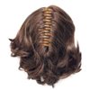 Wiginway Short Light Auburn Curly Clip In Claw Ponytail Hair Extension Synthetic Hairpiece with a jaw/claw clip