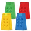 28 PCS Building Block Party Decorations Gift Bags for Building Block Party Supplies Birthday Party Decorations Party Favor Goody Snacks Treat Candy Bags for Kids Adults Birthday Party Decorations