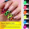 UR SUGAR Neon Poly Extension Gel Nail Polish Set, 6 Colors Hot Pink Neon Green Yellow Orange Bright Colors Spring Summer Poly Nail Gel Polish Kit Long Lasting Soak Off Gel Polish Gift Box for Women