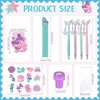 Pajean 144 Pcs Mermaid Party Favors School Supplies Prizes Stationery Set Include Mini Mermaid Notebooks Stickers Pens Stamps Goodie Bag Mermaid Ocean Theme Birthday Decoration Class Reward Gifts