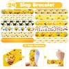 48PCS Bee Party Favors 24PCS Tattoos 24PCS Slap Bracelets Wristbands Themed Birthdays Party Supplies Decorations Decor Honey Bee Day Pattern Girl Gifts School Classroom Prize Baby Shower