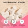 MelodySusie 100Pcs Soft Nail Sponges for Ombre, Nail Art Sponges With Grabbing Pen, Blooming Nails, Gradient Nail, Manicure Nail Art Tools, Professional Accessories Supplies for Home and Salon Use