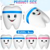 ZHWKMYP 4 Pcs Tooth Stress Ball, Slow Rising Jumbo Cartoon Teeth Shaped Stress Balls for Adults Dental Office, Teeth Stress Ball for Kids Bulk Party Favors
