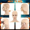 BOUBONI 2/4/6/8 Pack Halloween Bald Cap for Woman, Makeup Latex Bald Caps Nylon Bald Head Wig Cap for Halloween Party Adult (Thin, 8)