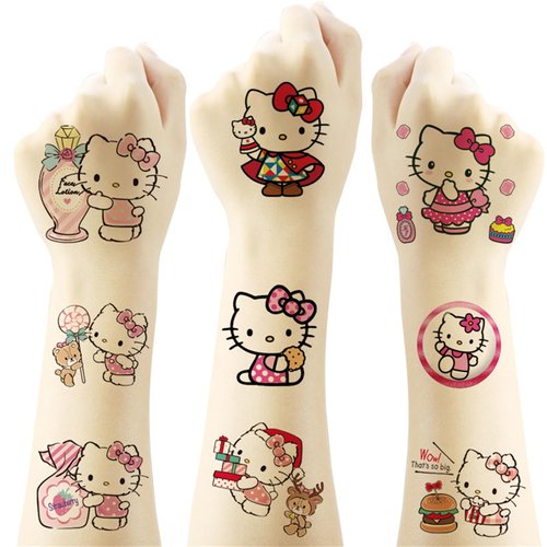 40pcs Temporary Tattoos for Kids, Party Favors Fake Tattoos Stickers Birthday Party Supplies,Birthday Decorations Party Game Activities Reward Gifts (Hkit)