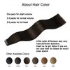 Aison Dark Brown Tape in Hair Extensions Human Hair 18 Inches 40g 20 Pcs/Pack Invisible Tape ins Human Hair Extensions Real Hair Extensions Tape in