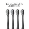 XFU-2007 Sonic Electric Battery Toothbrush Replaceable Brush Head*4, Compatible with The XF-2007 Handles（Black）