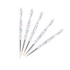 SQULIGT 5Pcs Nail Art Liner Brushes, Nail Gel Polish Painting Brush Set, Thin Nail Art Drawing Pen (7/9/11/15/18mm)