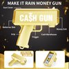 Money Gun Make It Rain Toy Gun Spary Prop Paper Fake Gun, Handheld Money Shooter Gun Cash Cannon Money Thrower Gun for Movies Party Supplies (Gold)