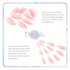 EVAZEN Press on Nails Almond Glossy Fake Nails Pink French False Nails PoP Style Ballerina Nails Blue Swirl Artificial Daily Nail For Women And Girls(Pack of 24) (SET-E)
