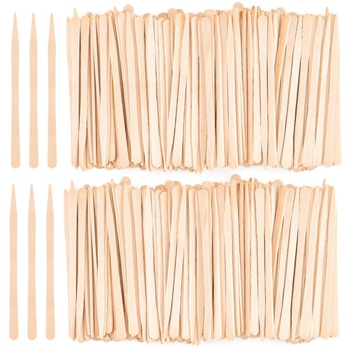 EWVVSS 1200-Pcs Eyebrow Wax Sticks for Hair Removal, Small Wooden Waxing Sticks, Wax Spatulas Sticks, Precision Brow Wax Sticks, Applicator Sticks for Facial Waxing