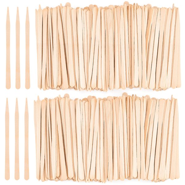 EWVVSS 1200-Pcs Eyebrow Wax Sticks for Hair Removal, Small Wooden Waxing Sticks, Wax Spatulas Sticks, Precision Brow Wax Sticks, Applicator Sticks for Facial Waxing
