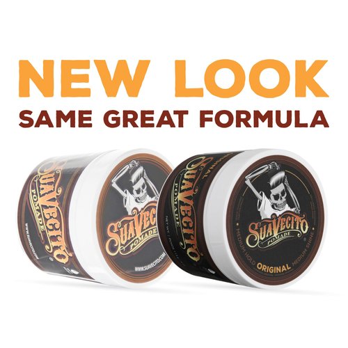 Suavecito Pomade Original Hold 4 oz, 3 Pack - Medium Hold Hair Pomade For Men - Medium Shine Water Based Wax Like Flake Free Hair Gel - Easy To Wash Out - All Day Hold For All Hairstyles