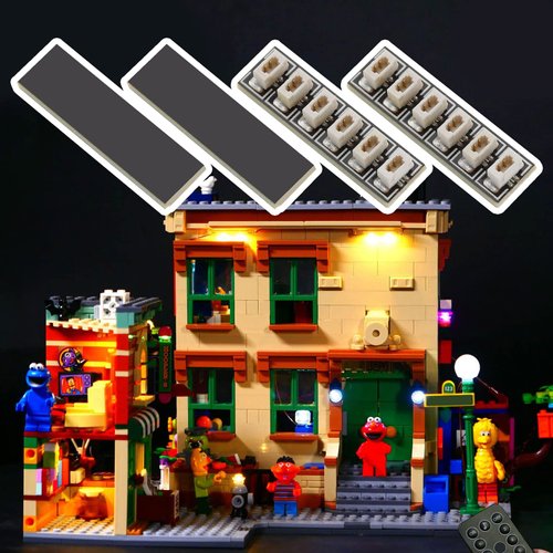 eMagTech 3X 6 Port Expansion Boards DIY Kit Compatible with Lego and All Other Building Blocks Brand for LED Lights Cables Power Options 24x6.5mm