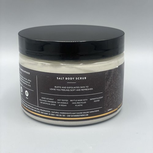 Aromatherapy OPEN YOUR MIND Lavender Sandalwood Salt Body Scrub bath body 17 oz