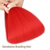 Pre Stretched Braiding Hair Long Braid 24 Inch 3 Packs Braiding Hair Extensions Professional Synthetic Fiber Crochet Twist Braids (Red, 24Inch (Pack of 3))