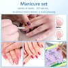 3PCS Cuticle Pusher and Gel Polish Remover Set with Nail Files, Salon Quality Metal Acetone Gel Nail Polish Peeler Scraper Durable Professional Manicure Pedicure Cleaner Tool For Fingernail Toenail