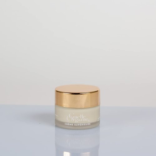 Gaelle Organic Creme Superieure Petite- Certified Organic Anti Aging Moisturizer with Apricot Kernel Oil, Pomegranate, Evening Primrose for Dry Skin, Fine Lines, Wrinkles - Travel Size 15 ml