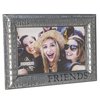 Malden International Designs Modern Pewter Metal Diecast Friends Expressions Picture Frame, 4x6, Silver