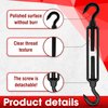 2PCS M8 Premium Stainless Steel Hook & Hook Turnbuckle, Black Turnbuckle for Wire Rope Tension, Shade Sail Hardware, Sun Shade Tent Installation
