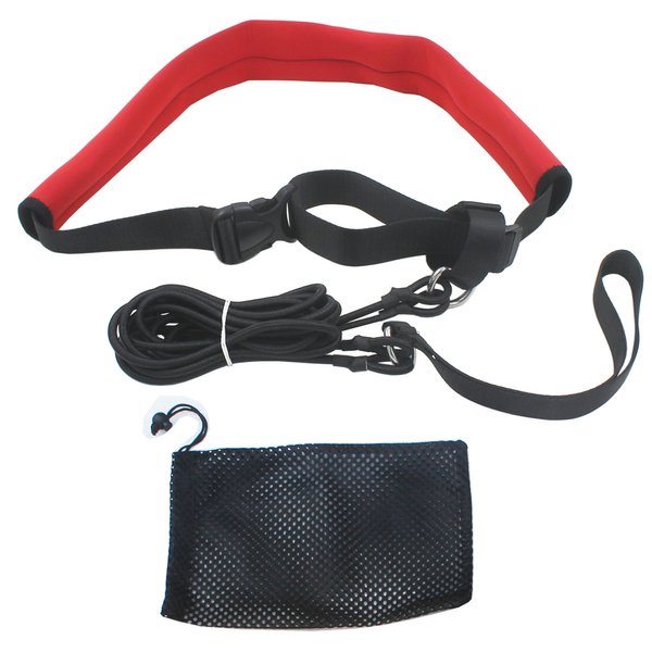 YYST 2.0M Pool Swim Training Leash Swim Training Belt Swim Resistance Tether