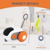 LELEAN Remote Control Cat Toy for Indoor Interactive Turbo Tail 2.0 Cat Toy Automatic Moving Eemote Mouse Smart Electric Teazys Cat Toy Mobile Car Toy, Orange