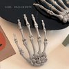Halloween Skeleton Hand Hair Clips Horror Bone Claw Clips Hairpin Halloween Hair Accessories for Women Girls Zombie Bone Hair Barrettes for Cosplay Costume Halloween Party Hair Decorations