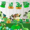 Three Rex Birthday Party Decorations Honeycomb Centerpieces for Boys Girls, Dinosaur 3rd Birthday Table Centerpieces Party Supplies, The Good Dinosaur 3-Rex Themed Table Topper Sign Decor